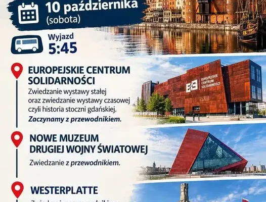 Wyjazd do Gdańska z gminą Gąsawa – 10 października, zapisy trwają