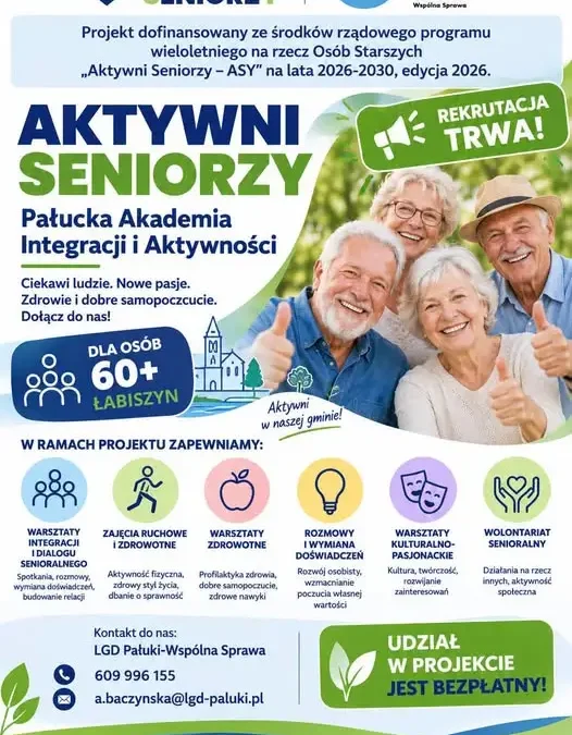 Aktywni Seniorzy z gminy Łabiszyn startują z nowym projektem – pierwsze warsztaty już jutro