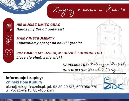 Żnińska Orkiestra Dęta zaprasza nowych muzyków – bez doświadczenia też możesz zagrać