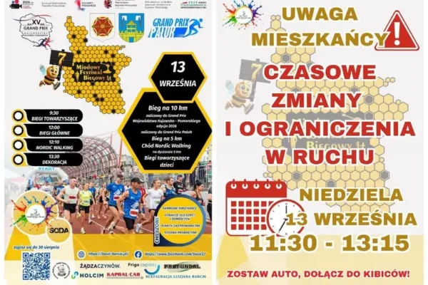 VII Miodowy Festiwal Biegowy w Barcinie już jutro – utrudnienia w ruchu