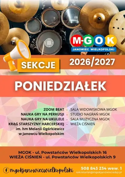 Janowiec Wielkopolski: startuje nowy rok kulturalny 2026/2027 w MGOK