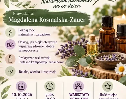 Bezpłatne warsztaty aromaterapii w Rogowie – zapisy już trwają