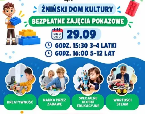 Żnin: bezpłatne zajęcia pokazowe z klockami i robotyką w Domu Kultury