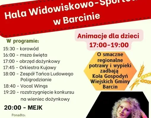 Dożynki Gminne w Barcinie – już w niedzielę 20 września