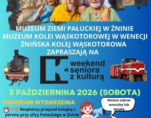 Weekend Seniora z Kulturą w Żninie – bezpłatne przejazdy kolejką wąskotorową