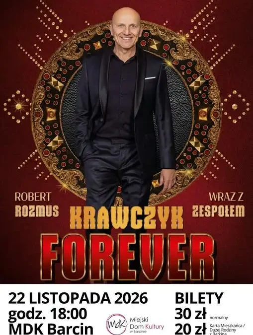 Krawczyk Forever – Robert Rozmus zaśpiewa hity legendy w Barcinie