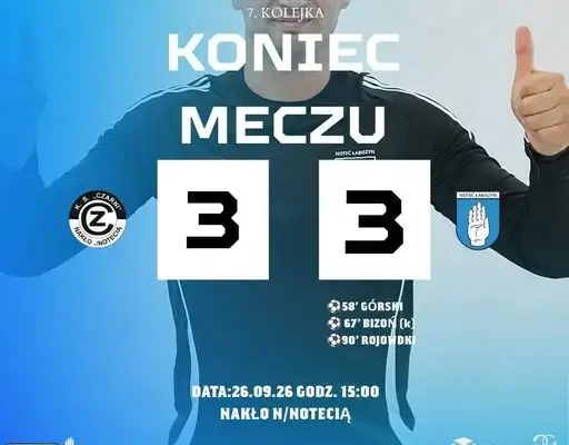 Noteć Łabiszyn zremisowała w Nakle. Piąty mecz bez porażki