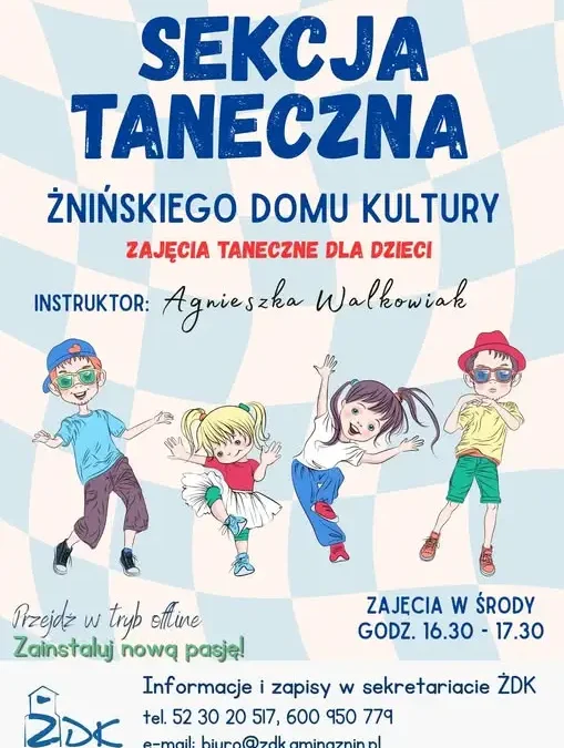 Żniński Dom Kultury zaprasza dzieci na zajęcia taneczne