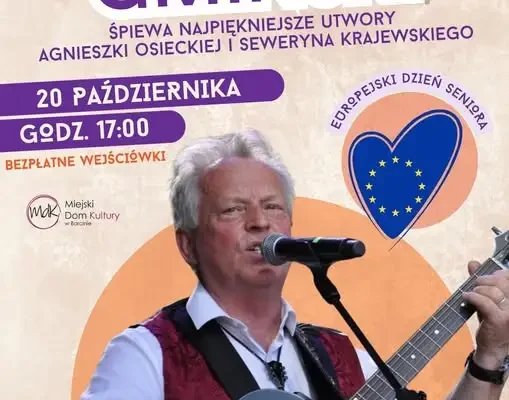 Europejski Dzień Seniora w Barcinie – koncert z piosenkami Osieckiej i Krajewskiego