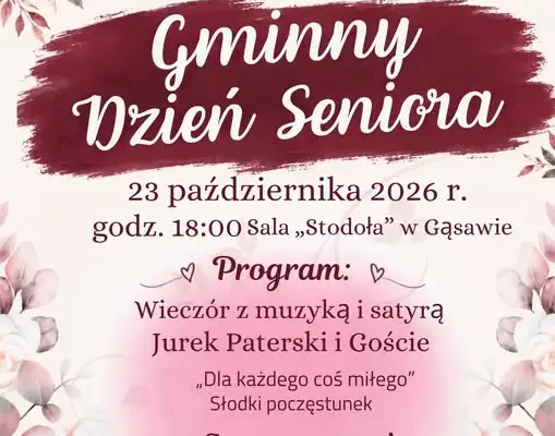Gminny Dzień Seniora w Gąsawie – zapisy tylko do 16 października