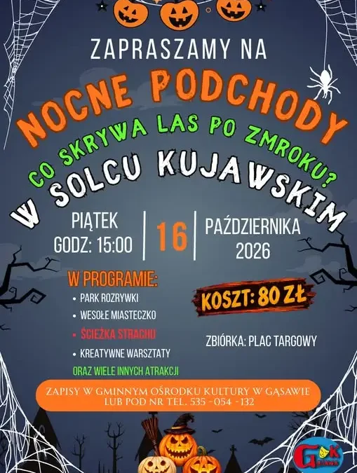 Nocne podchody w Solcu Kujawskim – zaproszenie dla dzieci i młodzieży