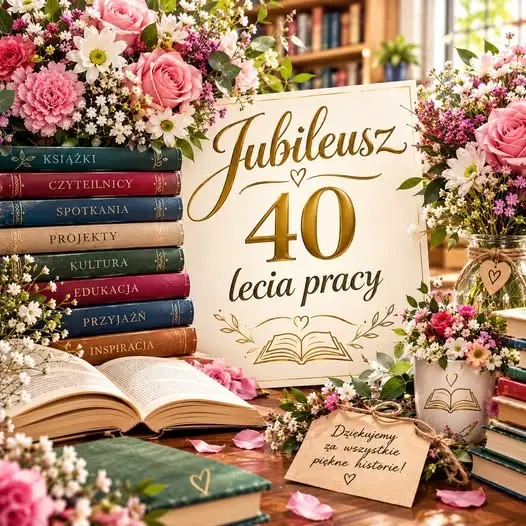 40 lat pracy i 35 lat w bibliotece – jubileusz Pani Dyrektor Aliny Rogowej