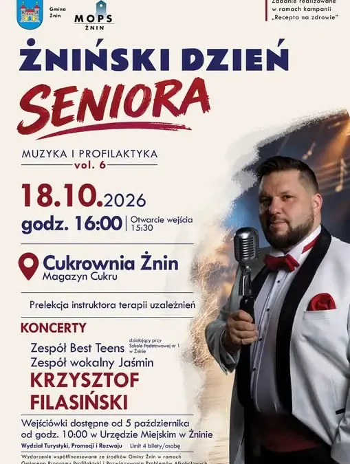 Żniński Dzień Seniora powraca. Szósta edycja z muzyką i profilaktyką