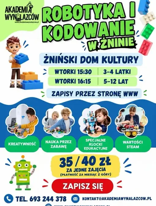 Nowe zajęcia z robotyki i kodowania w Żnińskim Domu Kultury – start 20 października