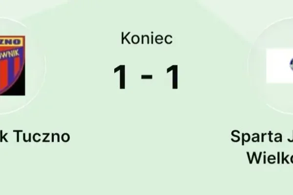 Sparta Janowiec Wielkopolski remisuje z Cukrownikiem Tuczno 1:1