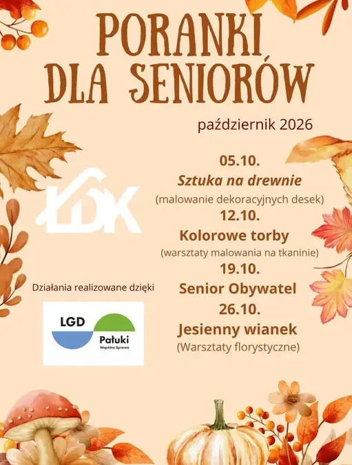 Poranki dla Seniorów w Łabiszynie – październik pełen atrakcji