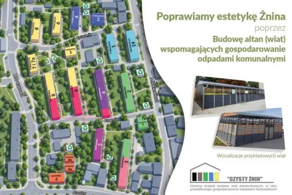 Gmina Żnin inwestuje w nowe wiaty śmietnikowe. Rusza budowa 11 altan