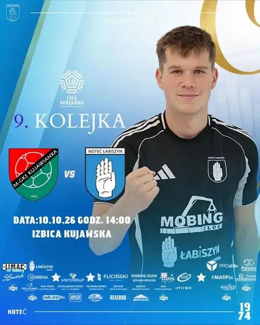 Noteć Łabiszyn z serią pięciu meczów bez porażki. Dziś wyjazdowe starcie w Lubieniu Kujawskim