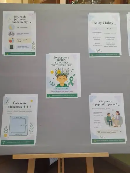 Światowy Dzień Zdrowia Psychicznego – szkolna akcja przy gazetkach