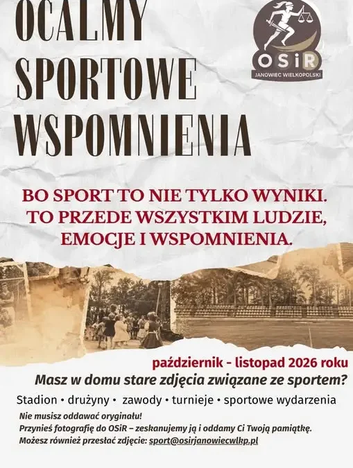 Janowiec Wielkopolski szuka sportowych pamiątek. Akcja „Ocalmy sportowe wspomnienia”