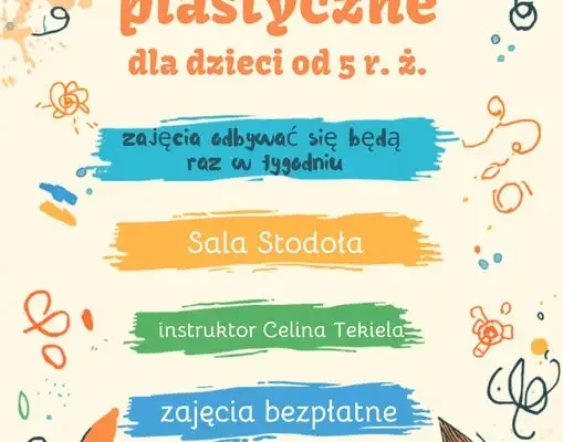 Kreatywne zajęcia plastyczne dla dzieci w GOK Gasawa – zapisy trwają!