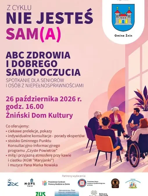 Żnin: spotkanie „Nie jesteś sam(a)” o zdrowiu i dobrym samopoczuciu