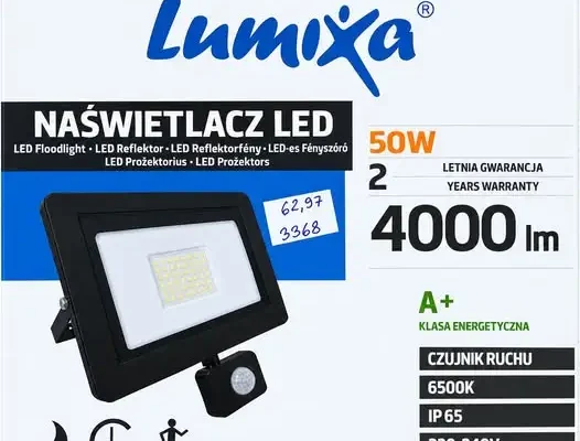 Lampa LED z czujnikiem ruchu w promocyjnej cenie – idealna na ciemne wieczory