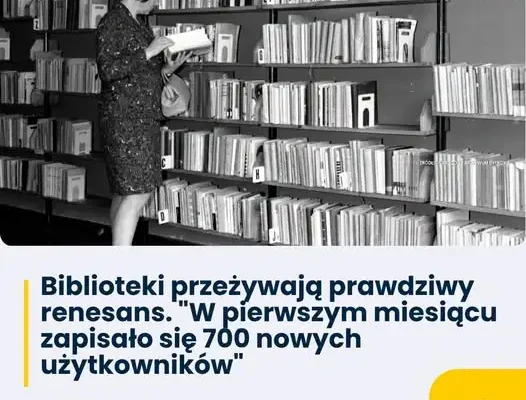 Biblioteki wracają do łask. W jednej z placówek w miesiąc zapisało się 700 nowych czytelników