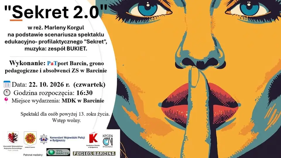 „Sekret 2” – wyjątkowy spektakl profilaktyczny w Barcinie