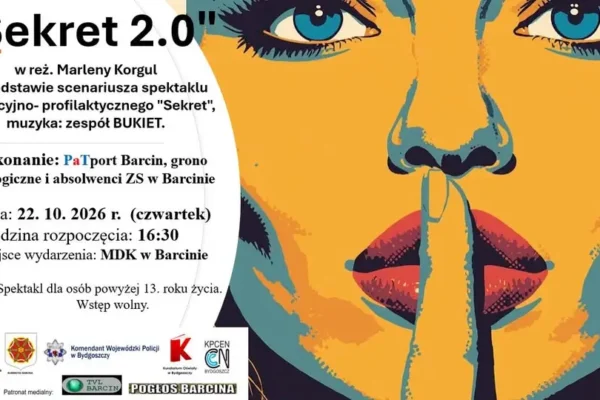 „Sekret 2.” – spektakl profilaktyczny w Barcinie już 22 października