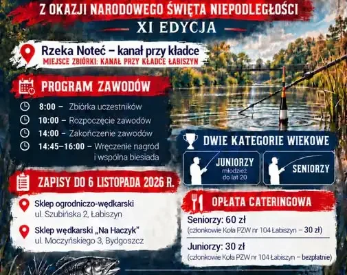 XI Otwarte Zawody Spławikowe o Puchar Starosty Żnińskiego – zapisy do 6 listopada