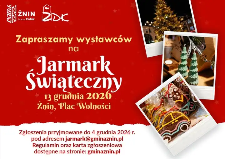 Jarmark Świąteczny w Żninie 2026 – trwają zapisy dla wystawców