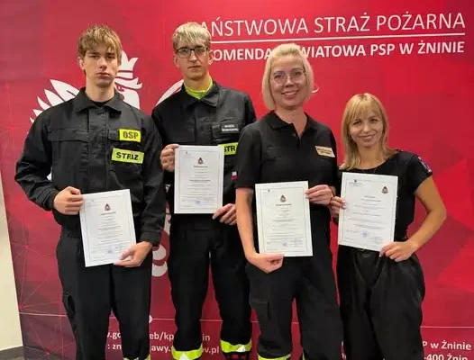 Czterech nowych ratowników w podziale bojowym OSP Gąsawa