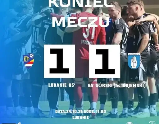 Noteć Labiszyn remisuje z Lubaniem, ale sędzia znów budzi wątpliwości