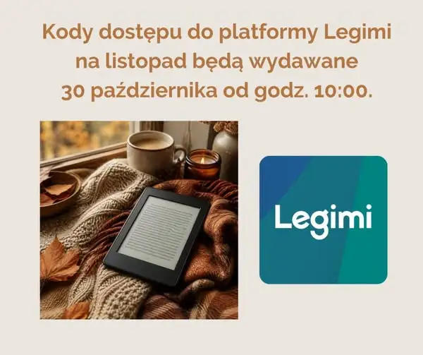 Kody Legimi na listopad – odbiór startuje w piątek 30 października