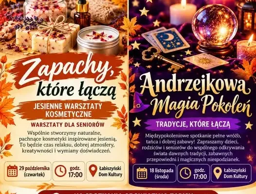 Łabiszyn łączy pokolenia: warsztaty kosmetyczne i andrzejkowa magia w Domu Kultury