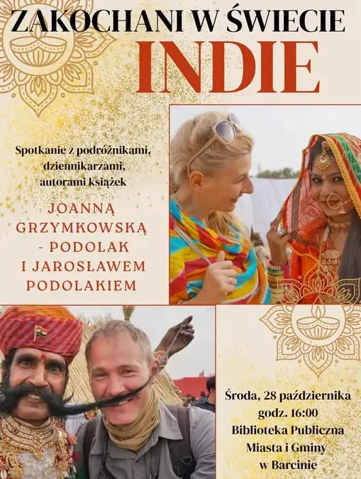 Barcin: spotkanie podróżnicze z Joanną i Jarosławem Podolakami o Indiach